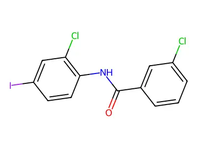 3-chloro-N-(2-chloro-4-iodophenyl)benzamide structure