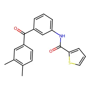 N-[3-(3,4-dimethylbenzoyl)phenyl]thiophene-2-carboxamide structure
