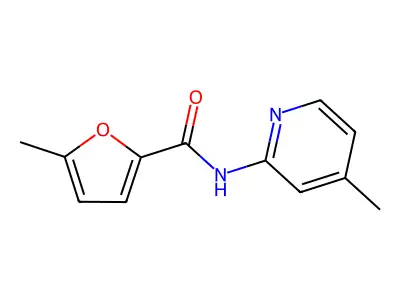 5-methyl-N-(4-methylpyridin-2-yl)furan-2-carboxamide structure