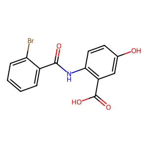 2-{[(2-Bromophenyl)carbonyl]amino}-5-hydroxybenzoic acid structure