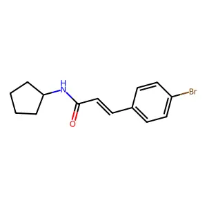 (E)-3-(4-溴苯基)-N-环戊基丙烯酰胺 structure