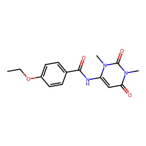 N-(1,3-dimethyl-2,6-dioxopyrimidin-4-yl)-4-ethoxybenzamide structure