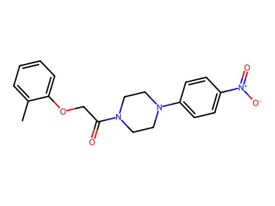 2-(2-Methylphenoxy)-1-[4-(4-nitrophenyl)piperazin-1-yl]ethanone structure