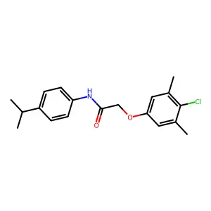 2-(4-chloro-3,5-dimethylphenoxy)-N-(4-propan-2-ylphenyl)acetamide structure