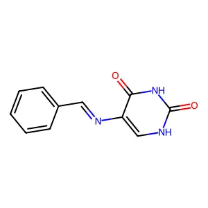 5-[(E)-Benzylideneamino]pyrimidine-2,4(1H,3H)-dione structure