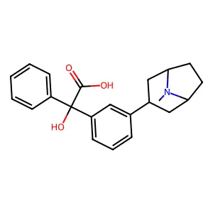 Hydroxy[3-(8-methyl-8-azabicyclo[3.2.1]oct-3-yl)phenyl]phenylacetic acid structure