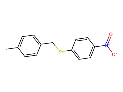 1-Methyl-4-[(4-nitrophenyl)sulfanylmethyl]benzene structure