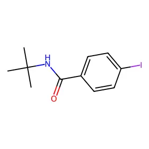 N-tert-butyl-4-iodobenzamide structure