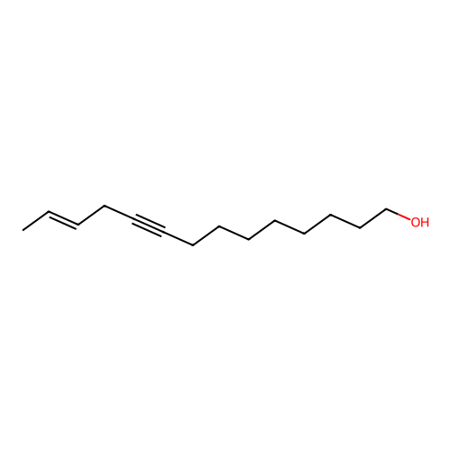 12-Tetradecen-9-yn-1-ol, (12E)- structure