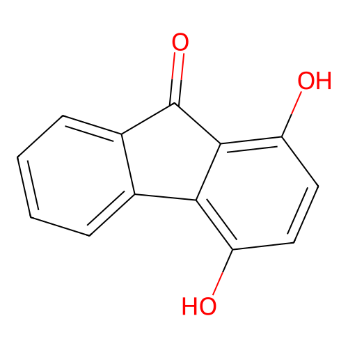 Fluoren-9-one, 1,4-dihydroxy- structure