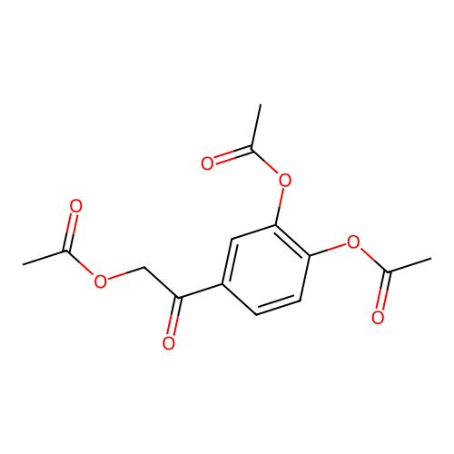 4-(2-Acetoxyacetyl)-1,2-phenylene diacetate structure