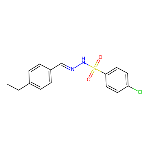 4-Chlorobenzenesulfonic acid 2-[(4-ethylphenyl)methylene]hydrazide structure
