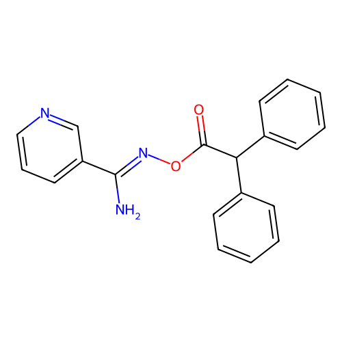 N'-[(2,2-diphenylacetyl)oxy]pyridine-3-carboximidamide structure