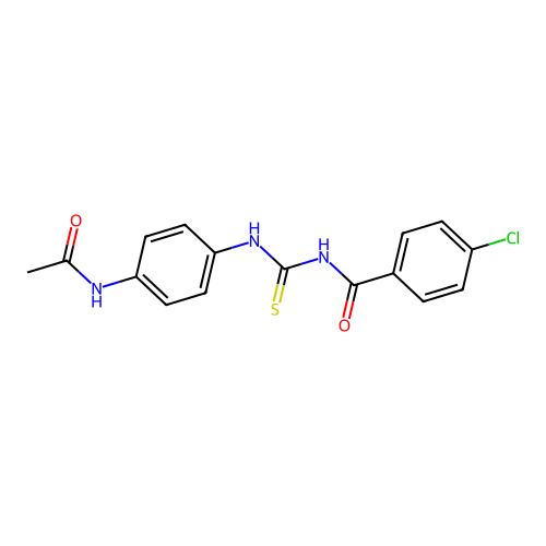 N-[(4-acetamidophenyl)carbamothioyl]-4-chlorobenzamide structure