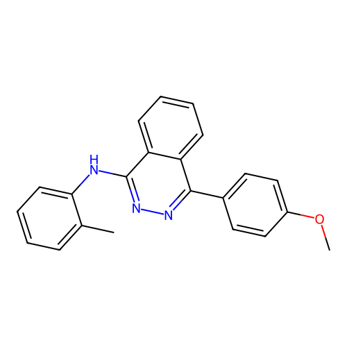 4-(4-methoxyphenyl)-N-(2-methylphenyl)phthalazin-1-amine structure