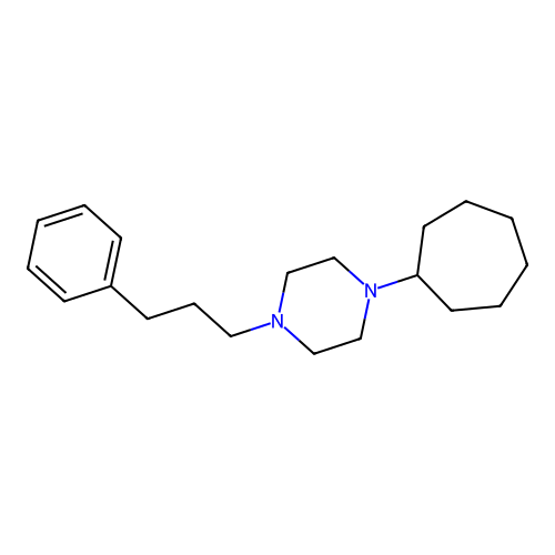 1-Cycloheptyl-4-(3-phenylpropyl)piperazine structure