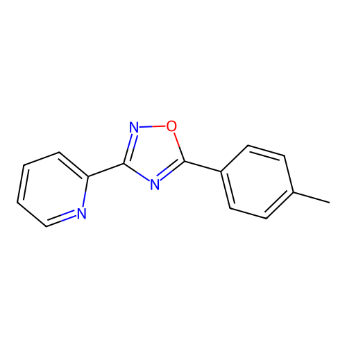 2-[5-(4-Methylphenyl)-1,2,4-oxadiazol-3-yl]pyridine structure