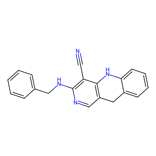 3-(Benzylamino)-5,10-dihydrobenzo[b][1,6]naphthyridine-4-carbonitrile structure