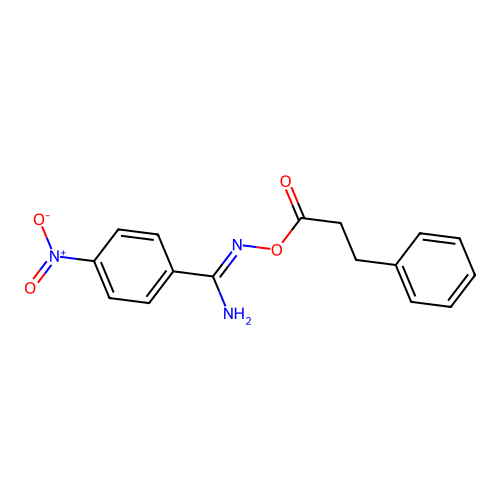 [[Amino-(4-nitrophenyl)methylidene]amino] 3-phenylpropanoate structure