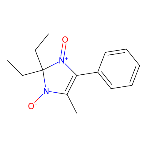 2,2-diethyl-4-methyl-5-phenyl-2H-imidazole 1,3-dioxide structure
