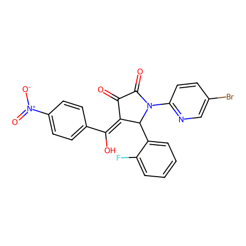 C22H13BrFN3O5 structure