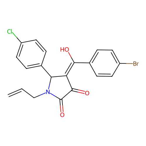 4-(4-Bromobenzoyl)-5-(4-chlorophenyl)-1,5-dihydro-3-hydroxy-1-(2-propen-1-yl)-2H-pyrrol-2-one structure