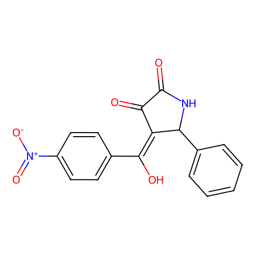 3-hydroxy-4-(4-nitrobenzoyl)-5-phenyl-1,5-dihydro-2H-pyrrol-2-one structure