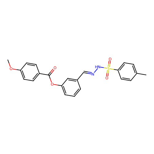 3-{2-[(4-Methylphenyl)sulfonyl]carbohydrazonoyl}phenyl 4-methoxybenzoate structure