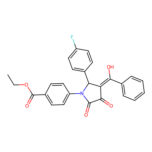 ethyl 4-(3-benzoyl-2-(4-fluorophenyl)-4-hydroxy-5-oxo-2,5-dihydro-1H-pyrrol-1-yl)benzoate structure