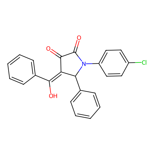 4-benzoyl-1-(4-chlorophenyl)-3-hydroxy-5-phenyl-1,5-dihydro-2H-pyrrol-2-one structure