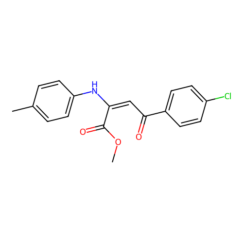 methyl (2E)-4-(4-chlorophenyl)-2-[(4-methylphenyl)amino]-4-oxobut-2-enoate structure