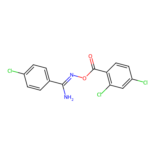 [[Amino-(4-chlorophenyl)methylidene]amino] 2,4-dichlorobenzoate structure