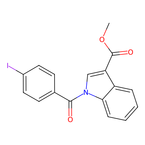 methyl 1-(4-iodobenzoyl)-1H-indole-3-carboxylate structure