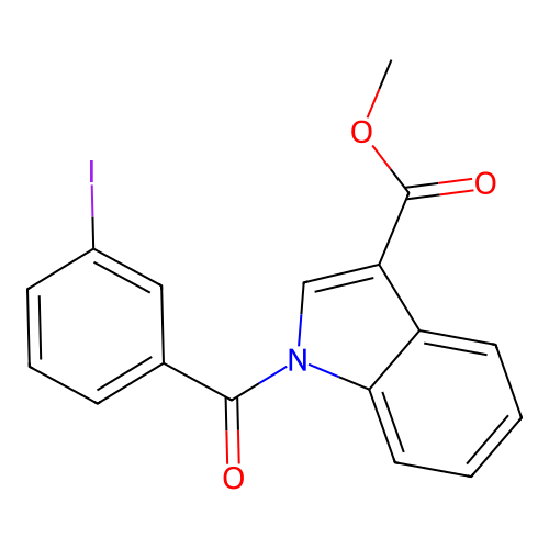 methyl 1-(3-iodobenzoyl)-1H-indole-3-carboxylate structure
