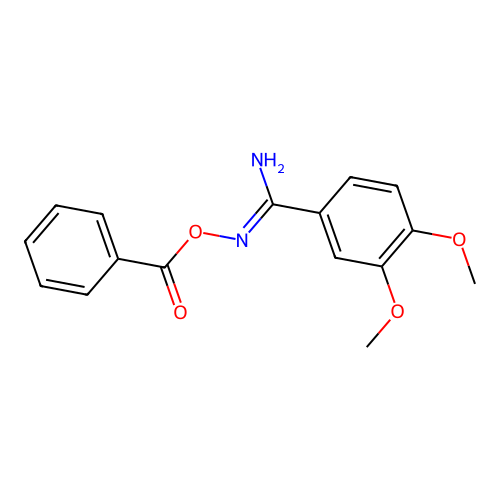 3,4-dimethoxy-N'-[(phenylcarbonyl)oxy]benzenecarboximidamide structure