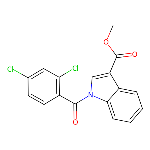 methyl 1-(2,4-dichlorobenzoyl)-1H-indole-3-carboxylate structure