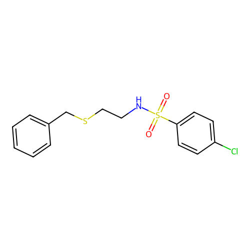N-[2-(benzylsulfanyl)ethyl]-4-chlorobenzenesulfonamide structure