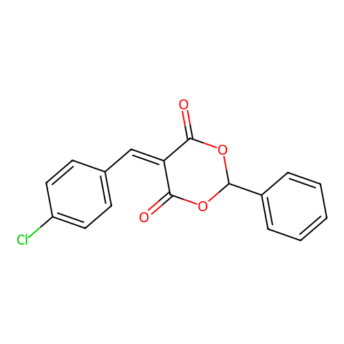 5-(4-Chlorobenzylidene)-2-phenyl-1,3-dioxane-4,6-dione structure