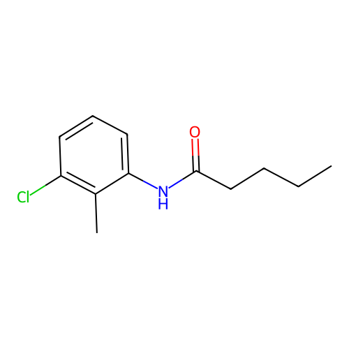 N-(3-chloro-2-methylphenyl)pentanamide structure