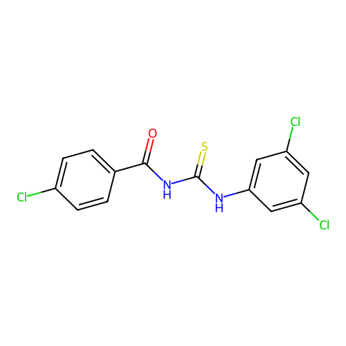 4-chloro-N-[(3,5-dichlorophenyl)carbamothioyl]benzamide structure