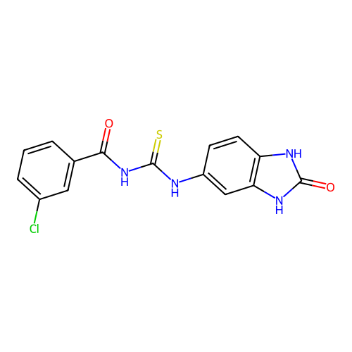 3-chloro-N-[(2-oxo-2,3-dihydro-1H-benzimidazol-5-yl)carbamothioyl]benzamide structure