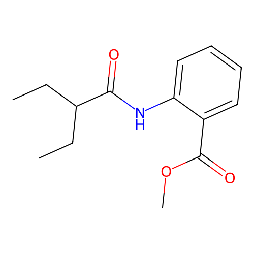 Methyl 2-(2-ethylbutanoylamino)benzoate structure