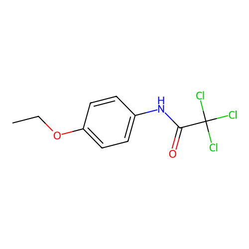 2,2,2-trichloro-N-(4-ethoxyphenyl)acetamide structure