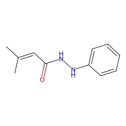 3-methyl-N'-phenylbut-2-enehydrazide structure