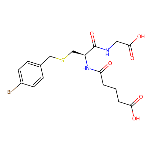 Glutaryl-S-(4-bromobenzyl)cysteinylglycine structure