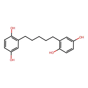 2-[5-(2,5-Dihydroxyphenyl)pentyl]benzene-1,4-diol structure