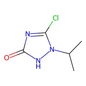 5-chloro-1,2-dihydro-1-isopropyl-3H-1,2,4-triazol-3-one structure