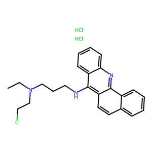 Benz(c)acridine, 7-(3-(2-chloroethylethyl)aminopropylamino)-, dihydrochloride structure