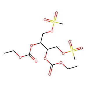 (2s,3s)-2,3-Bis[(ethoxycarbonyl)oxy]butane-1,4-diyl dimethanesulfonate structure