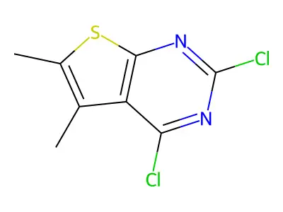 2,4-Dichloro-5,6-dimethylthieno[2,3-d]pyrimidine structure